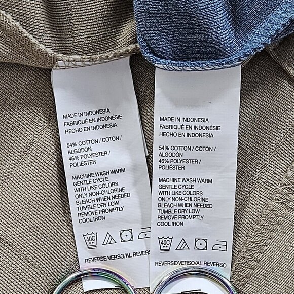 Van Heusen Polo Shirt Men XXL Lot of 2 Blue Beige LS Button Knit Normcore Casual - Picture 13 of 16